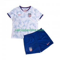 Maglia Stati Uniti Gara Home Completo Bambino 2-13 Anni 2025 MC