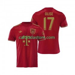 Maglia FC Bayern München 125th Anniversary Michael Olise 17 Red Gara Home Uomo 2024-2025 MC