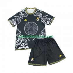 Maglia Real Madrid Versace Black Edition Gara Home Completo Bambino 2-13 Anni 2024-2025 MC