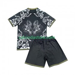 Maglia Real Madrid Versace Black Edition Gara Home Completo Bambino 2-13 Anni 2024-2025 MC