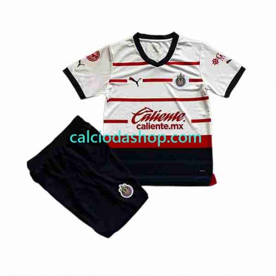 Maglia Deportivo Guadalajara Gara Away Completo Bambino 2-13 Anni 2023-2024 MC Maglia Deportivo Guadalajara Gara Away Completo Bambino 2-13 Anni 2023-2024 MC