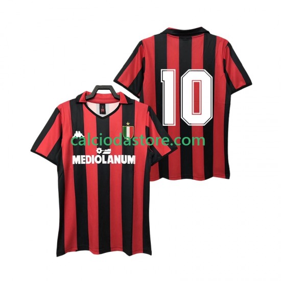 Maglia AC Milan 10 1988 1989 Retro Gara Home Uomo MC