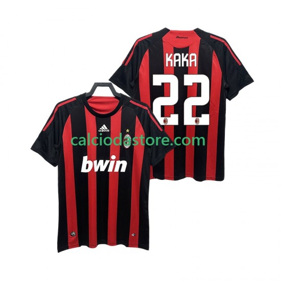 Maglia AC Milan KAKA 22 2009 Retro Gara Home Uomo 2008 MC Maglia AC Milan KAKA 22 2009 Retro Gara Home Uomo 2008 MC