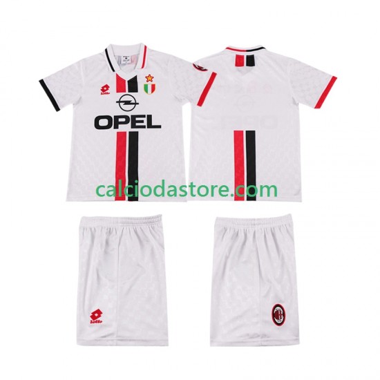 Maglia AC Milan 1996 1997 Retro Gara Away Completo Bambino 2-13 Anni MC