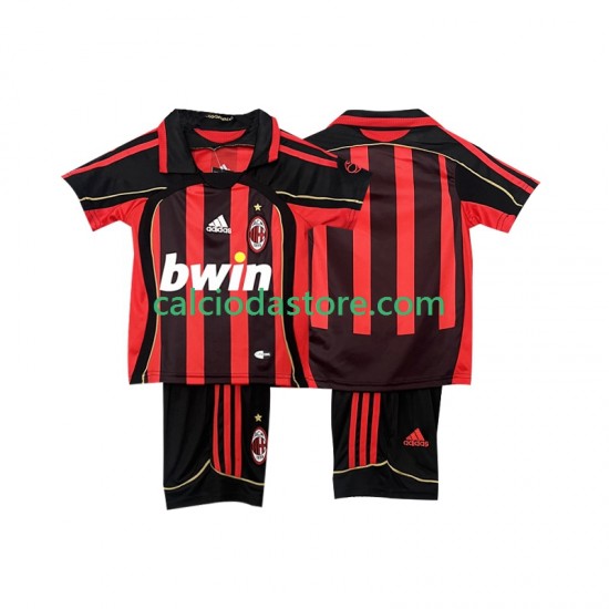 Maglia AC Milan 2007 Retro Gara Home Completo Bambino 2-13 Anni 2006 MC