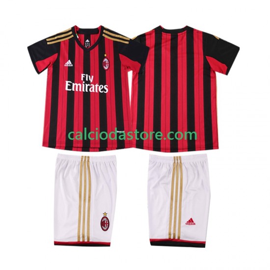Maglia AC Milan 2013 2014 Retro Gara Home Completo Bambino 2-13 Anni MC