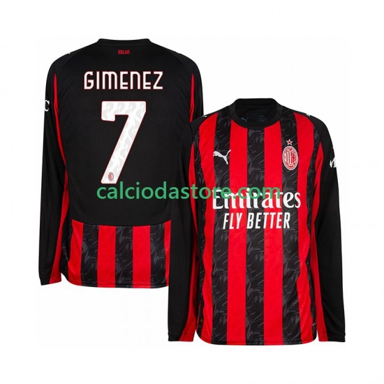 Maglia AC Milan Santiago Gimenez 7 Gara Home Uomo 2025-2026 ML