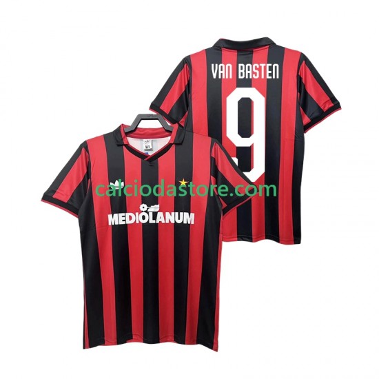 Maglia AC Milan VAN BASTEN 9 1990 1991 Retro Gara Home Uomo MC Maglia AC Milan VAN BASTEN 9 1990 1991 Retro Gara Home Uomo MC