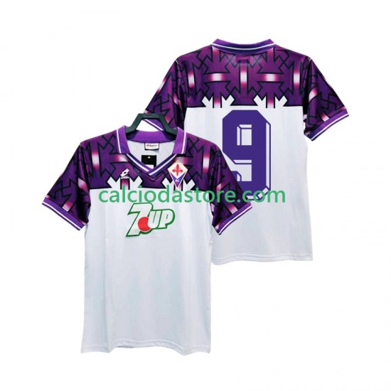 Maglia ACF Fiorentina 9 1992 1993 Retro Gara Away Uomo MC