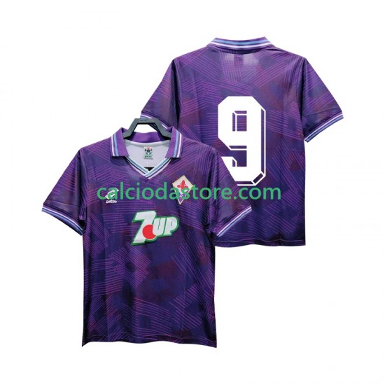 Maglia ACF Fiorentina 9 1992 1993 Retro Gara Home Uomo MC