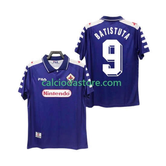 Maglia ACF Fiorentina BASTUTA 9 Retro Gara Home Uomo 1998 1999 MC