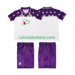 Maglia ACF Fiorentina 1992 1993 Retro Gara Away Completo Bambino 2-13 Anni MC