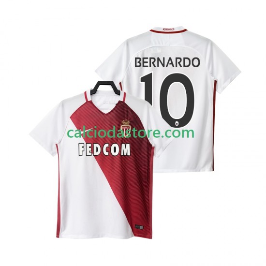 Maglia AS Monaco BERNARDO 10 2016 2017 Gara Home Uomo MC