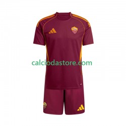 Maglia AS Roma Gara Home Completo Bambino 2-13 Anni 2025-2026 MC