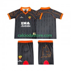 Maglia AS Roma 2000 Retro Gara Away Completo Bambino 2-13 Anni 1999 MC