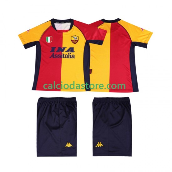 Maglia AS Roma 2001 Retro Gara Home Completo Bambino 2-13 Anni MC