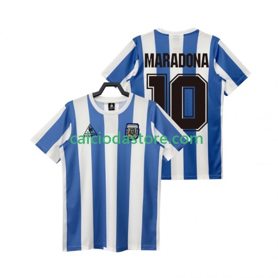 Maglia Argentina MARADONA 10 1986 Retro Gara Home Uomo MC