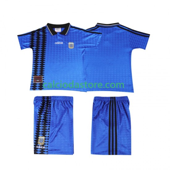 Maglia Argentina Retro Gara Away Completo Bambino 2-13 Anni 1994 MC