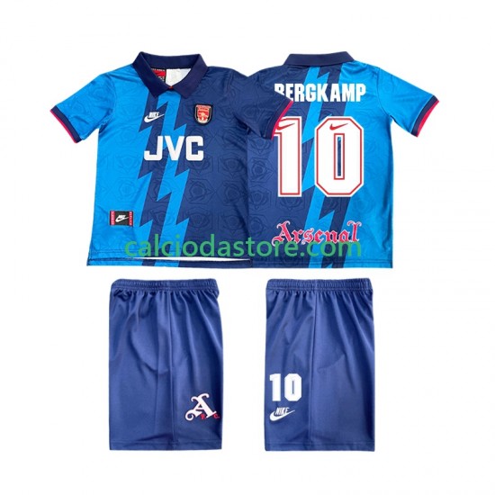 Maglia Arsenal BERGKAMP 10 1995 1996 Retro Gara Away Completo Bambino 2-13 Anni MC Maglia Arsenal BERGKAMP 10 1995 1996 Retro Gara Away Completo Bambino 2-13 Anni MC
