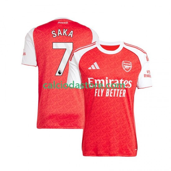 Maglia Arsenal Bukayo Saka 7 Gara Home Uomo 2025-2026 MC