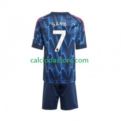 Maglia Arsenal Bukayo Saka 7 Gara Away Completo Bambino 2-13 Anni 2025-2026 MC