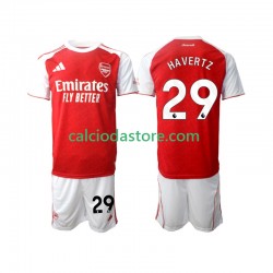 Maglia Arsenal Kai Havertz 29 Gara Home Completo Bambino 2-13 Anni 2025-2026 MC