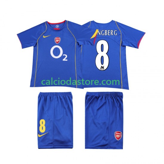 Maglia Arsenal LJUNGBERG 8 2005 Retro Gara Away Completo Bambino 2-13 Anni 2004 MC Maglia Arsenal LJUNGBERG 8 2005 Retro Gara Away Completo Bambino 2-13 Anni 2004 MC