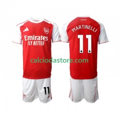 Maglia Arsenal Martin Zubimendi 11 Gara Home Completo Bambino 2-13 Anni 2025-2026 MC