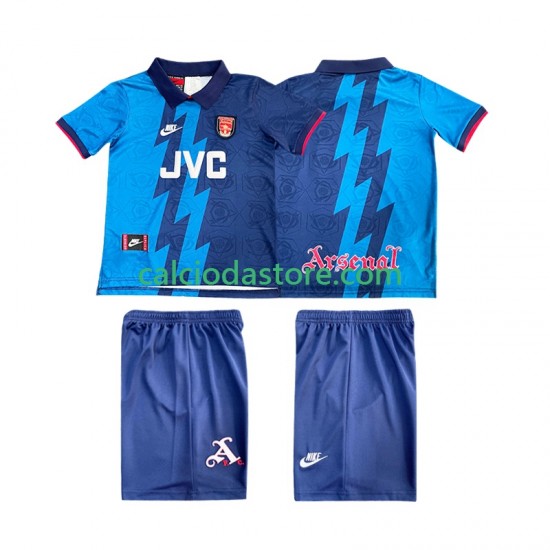 Maglia Arsenal 1995 1996 Retro Gara Away Completo Bambino 2-13 Anni MC