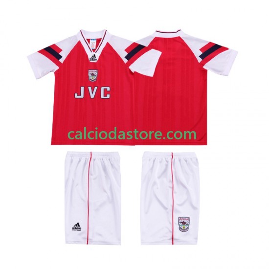Maglia Arsenal 1992 Retro Gara Home Completo Bambino 2-13 Anni 1994 MC Maglia Arsenal 1992 Retro Gara Home Completo Bambino 2-13 Anni 1994 MC
