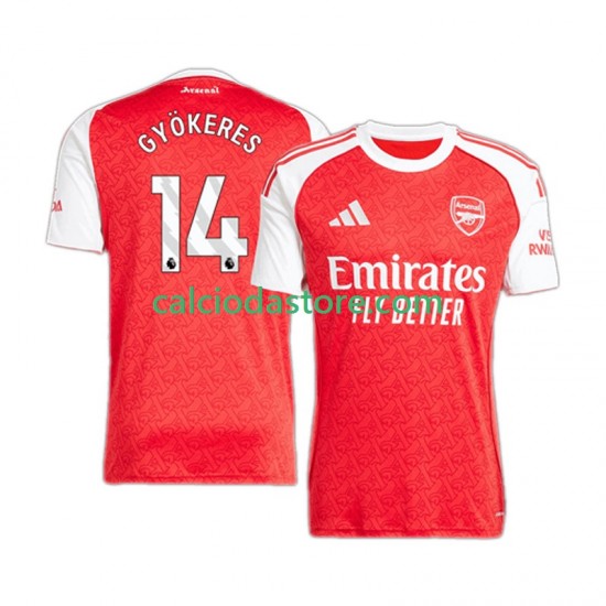 Maglia Arsenal Viktor Gyokeres 14 Gara Home Uomo 2025-2026 MC Maglia Arsenal Viktor Gyokeres 14 Gara Home Uomo 2025-2026 MC