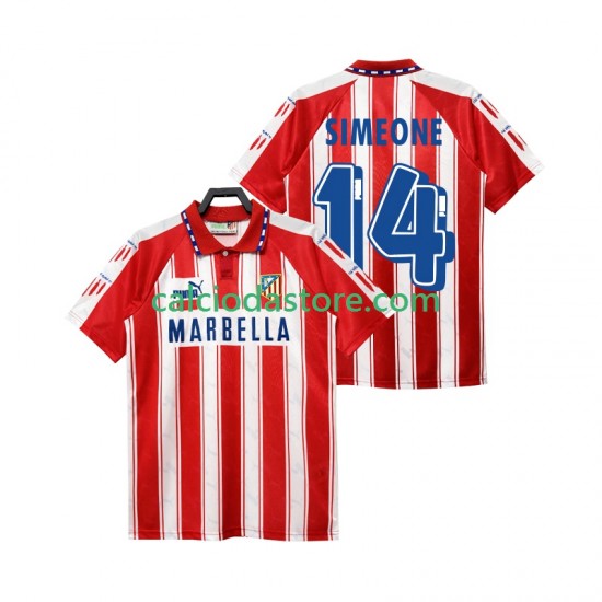 Maglia Atlético Madrid SIMEONE 14 1995 Retro Gara Home Uomo 1994 MC