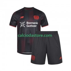 Maglia Bayer 04 Leverkusen Gara Home Completo Bambino 2-13 Anni 2025-2026 MC