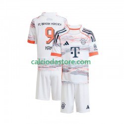 Maglia FC Bayern München Harry Kane 9 Gara Away Completo Bambino 2-13 Anni 2025-2026 MC