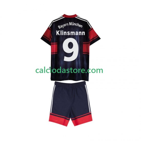 Maglia FC Bayern München Klinsmann 9 1997 Retro Gara Home Completo Bambino 2-13 Anni 1999 MC