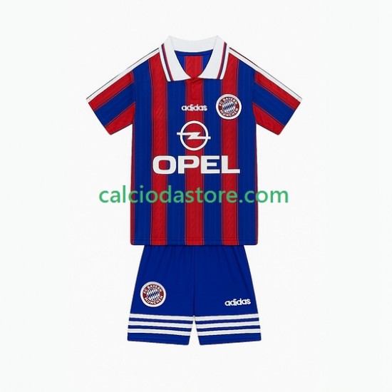 Maglia FC Bayern München 1995 1997 Retro Gara Home Completo Bambino 2-13 Anni MC