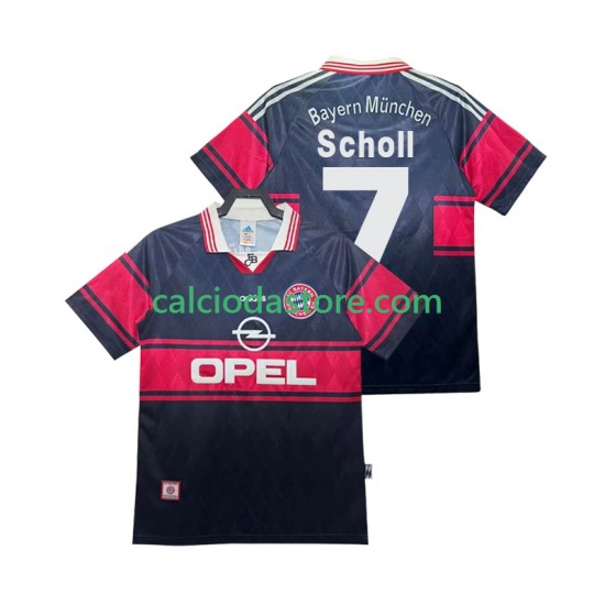 Maglia FC Bayern München Scholl 7 1997 Retro Gara Home Uomo 1999 MC