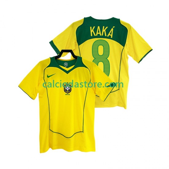 Maglia Brasile KAKA 8 Retro Gara Home Uomo 2004 MC Maglia Brasile KAKA 8 Retro Gara Home Uomo 2004 MC