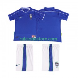 Maglia Brasile Retro Gara Away Completo Bambino 2-13 Anni 1998 MC