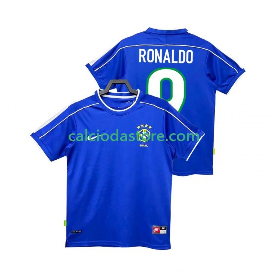 Maglia Brasile Ronaldo 9 Retro Gara Away Uomo 1998 MC
