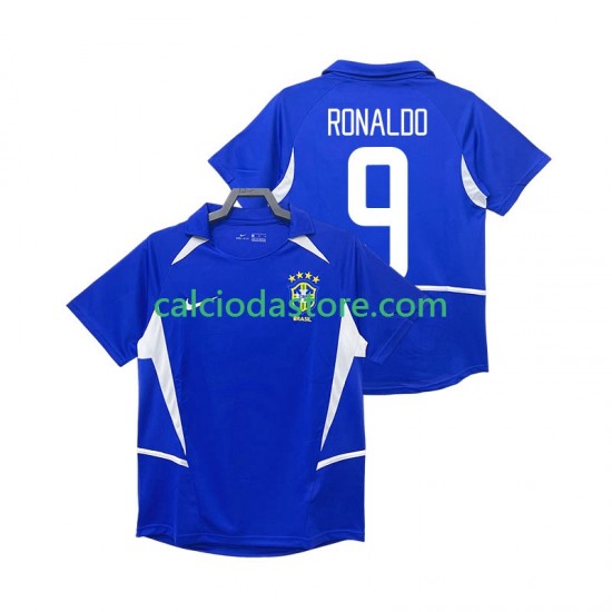 Maglia Brasile Ronaldo 9 Retro Gara Away Uomo 2002 MC