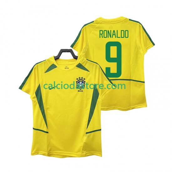 Maglia Brasile Ronaldo 9 Retro Gara Home Uomo 2002 MC Maglia Brasile Ronaldo 9 Retro Gara Home Uomo 2002 MC