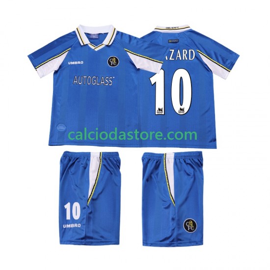 Maglia Chelsea HAZARD 10 1997 Retro Gara Home Completo Bambino 2-13 Anni 1999 MC Maglia Chelsea HAZARD 10 1997 Retro Gara Home Completo Bambino 2-13 Anni 1999 MC