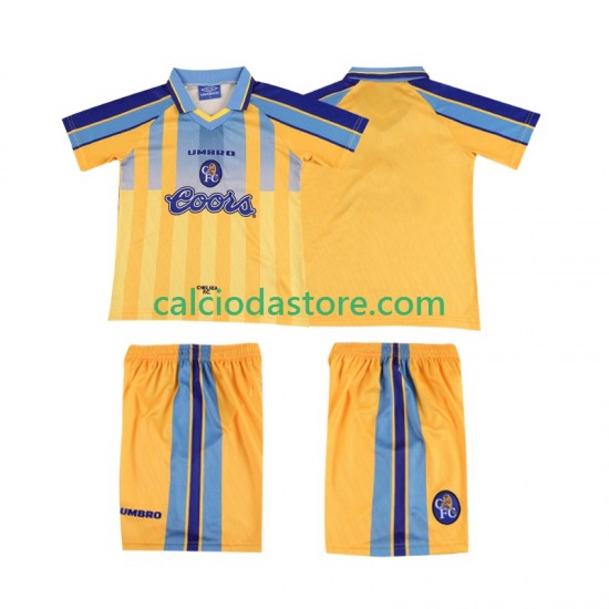 Maglia Chelsea 1995 1997 Retro Gara Away Completo Bambino 2-13 Anni MC