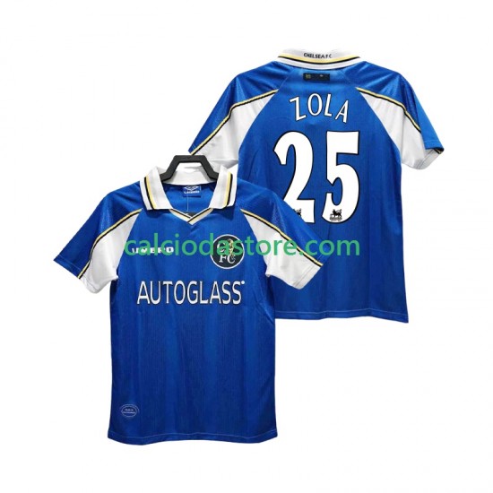 Maglia Chelsea ZOLA 25 1997 Retro Gara Home Uomo 1999 MC Maglia Chelsea ZOLA 25 1997 Retro Gara Home Uomo 1999 MC