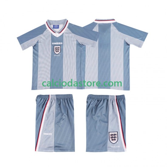 Maglia Inghilterra 1996 Retro Gara Away Completo Bambino 2-13 Anni MC Maglia Inghilterra 1996 Retro Gara Away Completo Bambino 2-13 Anni MC