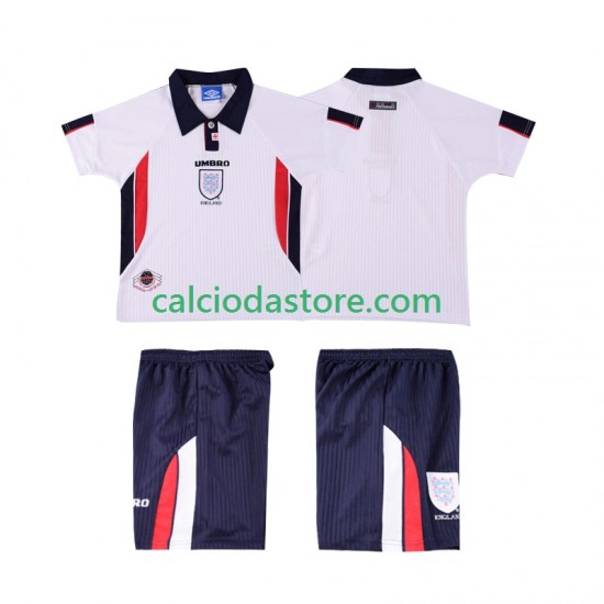 Maglia Inghilterra Retro Gara Home Completo Bambino 2-13 Anni 1998 MC Maglia Inghilterra Retro Gara Home Completo Bambino 2-13 Anni 1998 MC