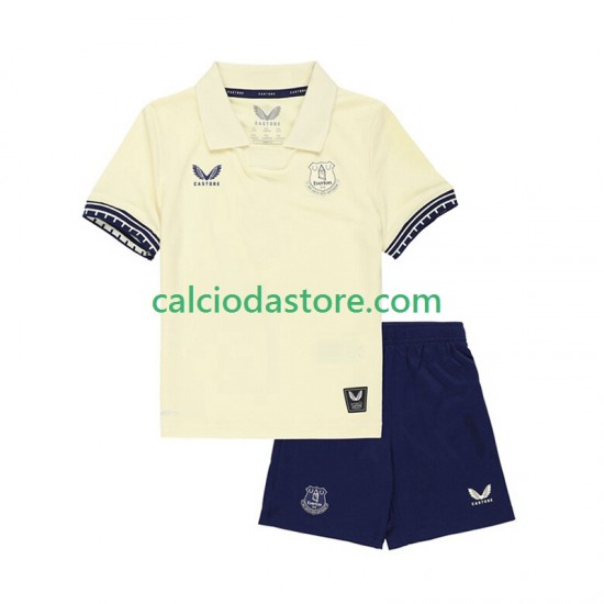 Maglia Everton Gara Away Completo Bambino 2-13 Anni 2025-2026 MC
