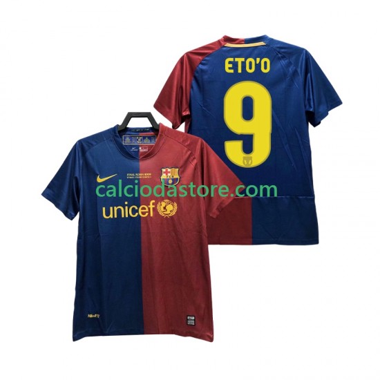 Maglia FC Barcelona ETO O 9 Champions League 2009 Retro Gara Home Uomo 2008 MC