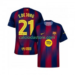 Maglia FC Barcelona Frenkie de Jong 21 Champions League Gara Home Uomo 2025-2026 MC